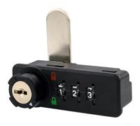 Serrure d'armoire sans vec code programmable à 3 chiffres, boîtier ABS, fonctionnement double mode e rechange, alimentation de secours de type C, protection IP54, BHMA Grade 3