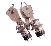 Serrure d'ascenseur 19 mm 2801, interrupteur à clé, serrure électronique, serrure de station de base, simple tirage, double tirage(Single pull,1NO 1NC)