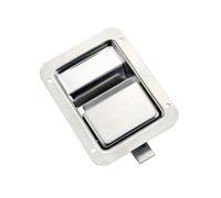 Serrure de boîte à outils en acier inoxydable 304, accessoires de camion, serrure de porte de conteneur poli miroir(MS866-27-No lock)