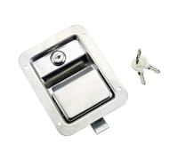 Serrure de boîte à outils en acier inoxydable 304, accessoires de camion, serrure de porte de conteneur poli miroir(MS866-27-lock)