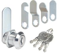 Serrure de Boîte aux Lettres 20mm avec 4 clés Serrure à Levier avec 5 Plaques de Serrure Différentes Serrure Batteuse a Came pour Boîtes aux Lettres (20mm)
