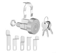 Serrure de boîte aux lettres en alliage de zinc avec clé de rechange pour modèle L1172C, comprend 3 clés uniques, 5 plaques de verrouillage et écrou, serrure cylindrique de rechange sécurisée pour la