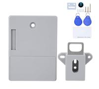 Serrure de cabinet RFID intelligente 125 kHz, serrure électronique sans clé pour tiroir avec accès par carte, installation sans perçage pour armoire, sauna, casier, placard et (Grise)