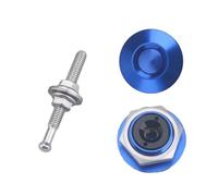 Serrure de Capot de Voiture Serrure de Capot Kit de goupilles de verrouillage de capot à bouton-poussoir universel de 1,25pouce, style JDM, adaptées aux modèles, etc.(Short blue)