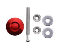 Serrure de Capot Ensemble de fixations universelles à bouton-poussoir à dégagement rapide pour pare-choc avant de voiture de course, goupille de verrouillage Verrou de Capot(Red 30mm)