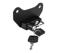 Serrure de casque de moto, crochet de montage de verrouillage de casque en alliage d'aluminium noir avec 2 clés pour Indian Scout/Sixty 2015-2018