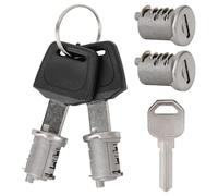 Serrure de coffre de toit, 4 noyaux de serrure pour clés Thule, système de clé unique, contient 4 cylindres de serrure, 2 clés et 1 clé de contrôle, compatible avec serrure de rack avec clé