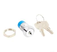 Serrure de commutateur de réinitialisation, interrupteur à clé en alliage de zinc de 19 mm avec fonction de réinitialisation pour armoires de commande électriques et racks de serveur, compact pour