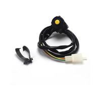 Serrure De Contact Moto Klaxon Démarrage Universel Quad/Moto Tout-Terrain Double Usage avec Bouton D'arrêt Coupe-Circuit Accessoires Moto Contact Interrupteur D'allumage(Jaune)