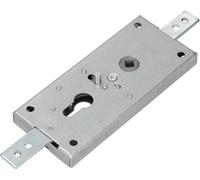 KOTARBAU® Serrure de garage 60 mm en acier - Cylindre profilé pour portail battant - Verrou de portail - Fermeture de garage - Argent