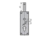 Serrure de garage verouillage haut sans ressort épaisseur 18mm - WSS - 16520000010