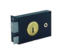 Serrure de grille 4 gorges horizontale fouillot cylindre 50 mm 2 clés à gauche JPM 314000-02-2A