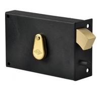 Serrure de grille crochet horizontale 4 gorges cylindre 40mm droite - JPM - 384000-01-1Y Noir G