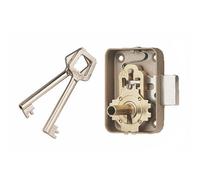 Serrure de meuble à 3 gorges 224 - largeur 50 mm - axe 25 mm - main gauche VACHETTE
