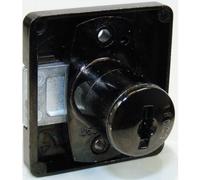 Serrure de meuble à palastre 391 pour cylindre Z23 - noir - main gauche LEHMANN