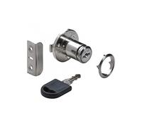 Serrure de meuble acier à encastrer HETTICH 18 mm réversible G