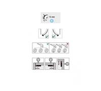Serrure de meuble acier en applique HETTICH 15 mm réversible G