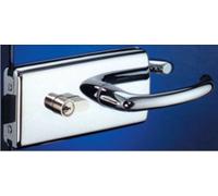 Serrure porte verre - cylindre - béquille - chromé brillant Lagune 4300 ASSA ABLOY