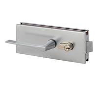 Metalux - Serrure METALUX 9045 - Serrures de miroiterie pour portes en verre CLARIT Inox brossé avec Gâche Poignées Cylindre