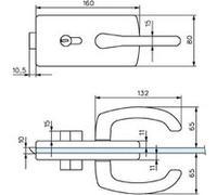 Serrure de milieu 4300 STREMLER - Chromé brillant - 4300.30.0
