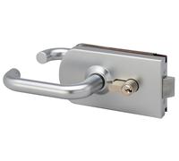 Serrure de milieu réversible 9845R40 aluminium naturel - METALUX - NM9845R400