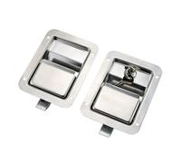 Serrure de panneau en acier inoxydable MS858B/MS866-27 for boîte à outils, conteneur intégré, serrure de boîte plate, 1 pièce(MS866-27-no lock)