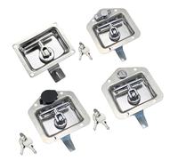 Serrure de panneau en forme de T en acier inoxydable, Type de boîte de conteneur de bateau de voiture, boîte à outils de voiture, serrure de porte de conteneur Multi 1 pièces(Macropore-Plastic)