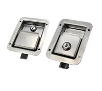 Serrure de panneau encastrée en acier inoxydable for boîte à outils, serrure cachée de type T for maison, voiture, 1 pièce(Stainless steel-B)