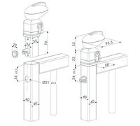 Serrure de piscine TWIST 40mm blanche - LOCINOX - P00007884-9010
