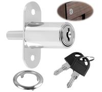 Serrure de Placard à Cylindre de Pression pour Porte Coulissante, Serrure à Boulon avec Différent, pour Vitrines et Armoires, Inclut iamètre du Cylindre: 19 mm)