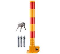 Serrure de place de Parking, Borne de verrouillage stationnement for voiture, poteau sécurité pliable et verrouillable avec ressort flexible anti-collision(Yellow,Red)