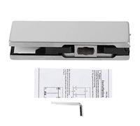 SERRURE DE PLANCHER DE PORTE EN VERRE PINCE INFÉRIEURE ROTATIVE RESSORT DE FERMETURE DE SÉCURITÉ EN ACIER POUR BUREAU À DOMICILE ARGENT