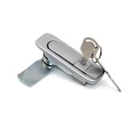 Serrure de poignée d'armoire électrique for boîtier de distribution électrique - Poignée de rebond à bouton durable for portes d'armoire de commande | 1 pièce(Silver)