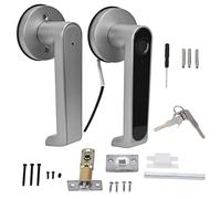 Serrure de poignée de porte d'empreinte digitale, serrure de sécurité multifonction d'entrée sans clé pour portes en bois d'hôtel de bureau à domicile en alliage de Zinc 1407g 2