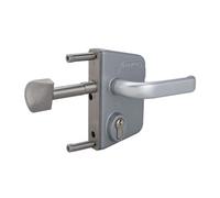 Serrure de portail coulissant - profil 50 mm - gris alu - LSKZ LOCINOX