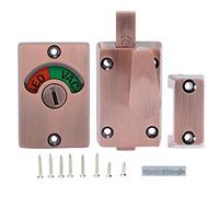 Serrure de porte à cloison avec poignée, verrou à pêne dormant pour toilettes publiques avec indicateur de libre/occupé, serrure de porte de sanitaires en alliage de zinc pour