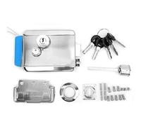 Serrure de porte à commande électrique à double tête, serrure de sécurité anti-effraction, serrure de porte électrique à déverrouillage par alimentation, corps en acier inoxydable,