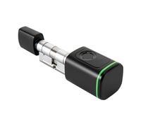 Serrure de porte, à empreinte digitale, électronique, 4 méthodes de déverrouillage de la porte, avec 2 cartes à clés intelligentes et 2 clés manuelles pour porte de 60 mm (noir)