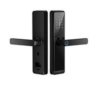 Serrure De Porte À Empreintes Digitales, WiFi, Bluetooth, Application TUYA, Électronique, Étiquettes Carte Intelligente Numérique, D'hôtel Facile Haute Sécurité(Black,240x22(4585))