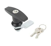 Serrure de Porte à poignée en T en Alliage de Zinc, loquet d'armoire pour boîte à Outils de remorque de Garage Noir