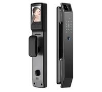 Serrure de Porte À Reconnaissance Faciale 3D, Serrure de Porte Intelligente avec Caméra, Sonnette Vidéo, Empreinte Digitale, Codes D'accès, Ensemble Complet de Corps de Serrure Et Cylindre