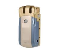 Serrure de porte à télécommande, verrou de porte invisible, pêne dormant intelligent avec contrôleur chromé(Gold)