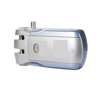 Serrure de porte à télécommande, verrou de porte invisible, pêne dormant intelligent avec contrôleur chromé(Blauw)