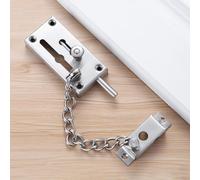 Serrure de porte avec chaîne de sécurité en acier inoxydable et serrure inversée offrant une protection accrue contre l'entrée forcée