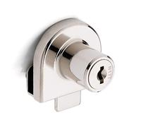 Serrure de porte battante en verre - Pour verre d'épaisseur : 6 mm - Décor : Nickelé - OJMAR