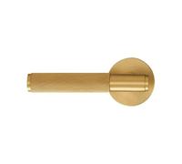 Serrure de porte cachée moletée en laiton Dooroom, ensemble de serrure de porte de salon, salle de bain, bouton invisible, noir mat, laiton brossé, ouverture en cas d'urgence(Thumb turn Lock-SB)