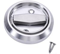 Serrure de porte cachée pour portes intérieures, serrure à boule encastrée en acier inoxydable 304 avec anneau de tirage, design moderne et minimaliste, Compat(A)