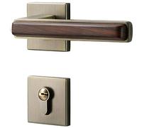 Serrure de porte chinoise GRYGXRUIGUOGIKY - En bois massif - Poignée de porte intérieure - Couleur : bronze silencieux+bouchon de porte