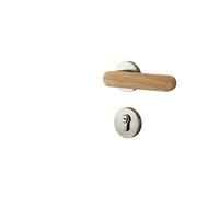 Serrure de porte chinoise, serrure intérieure chambre à coucher, maison, grain bois, dorée, poignée muette, aspiration magnétique, en(Type A magnetic suction)