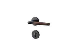 Serrure de porte chinoise, serrure intérieure chambre à coucher, maison, grain bois, dorée, poignée muette, aspiration magnétique, en(F model silent)